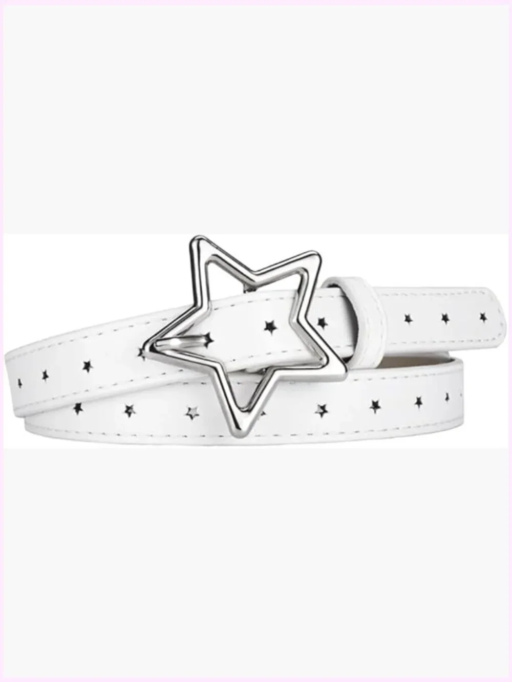 Adjustable Faux Leather Star Waist Belt for Jeans Dress Punk Rock